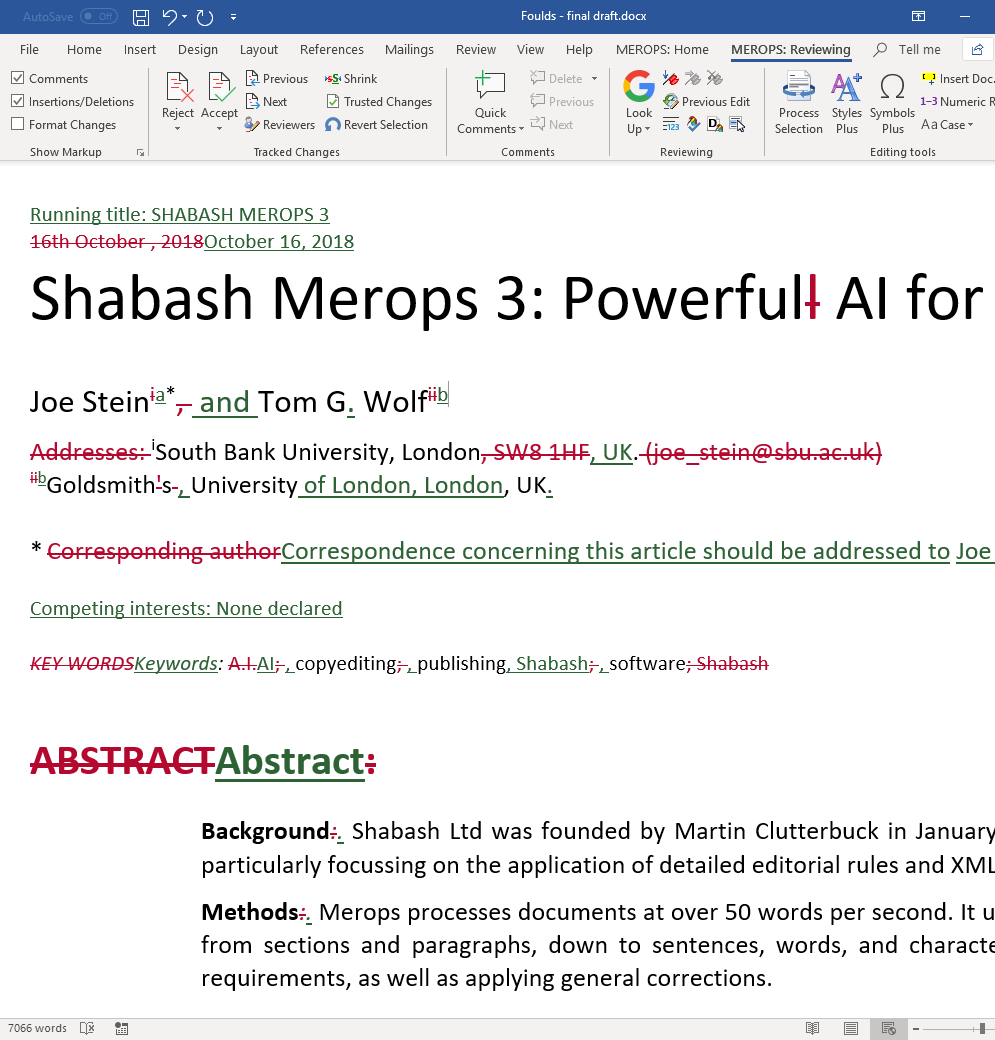 Full document editing